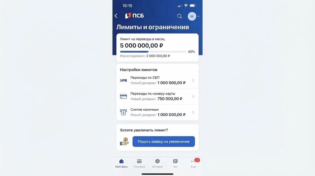 Приложение банка ПСБ 