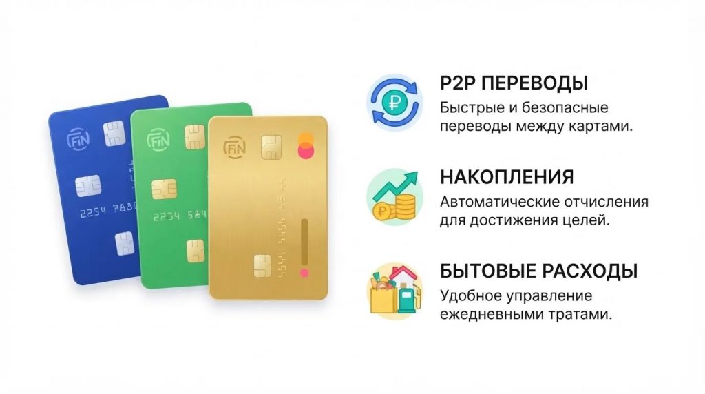 Три банковские карты разного цвета